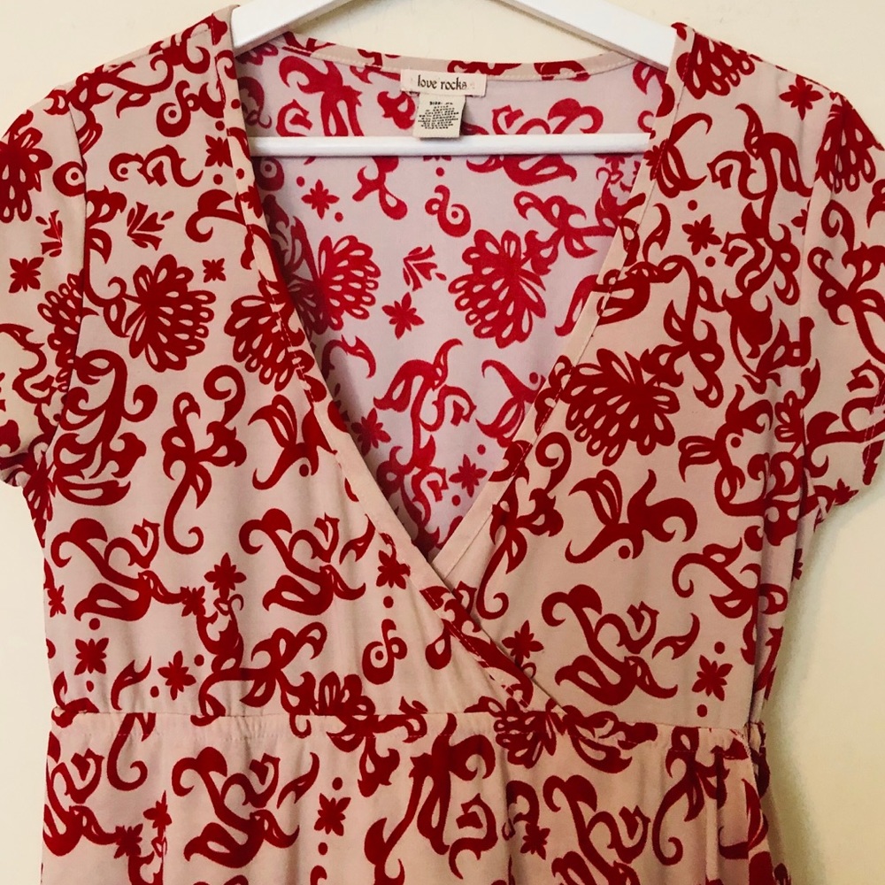 Women Red/White Dress - Picture 6 of 8